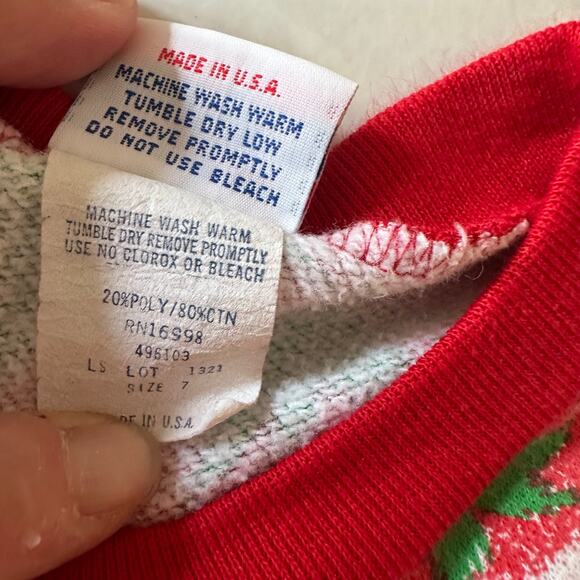 Vintage Scoreboard red Hawaii Beach surf boys sweatshirt sz 7 made in usa surf - Picture 3 of 7